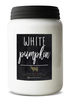 13oz Farmhouse Mason Jar White Pumpkin