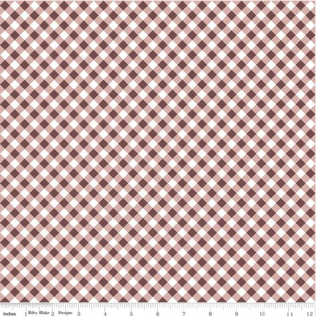 Gingham Dusty Rose