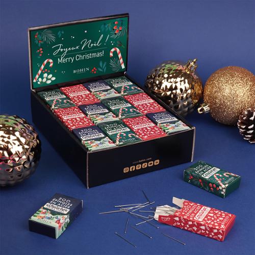 Extra Fine Pins 200ct Christmas Asst