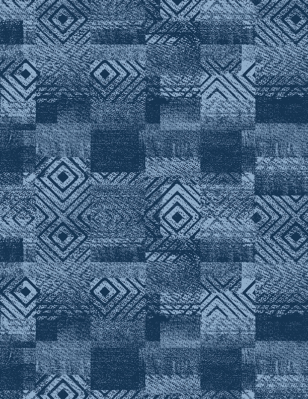 Diamond Patchwork Texture Navy