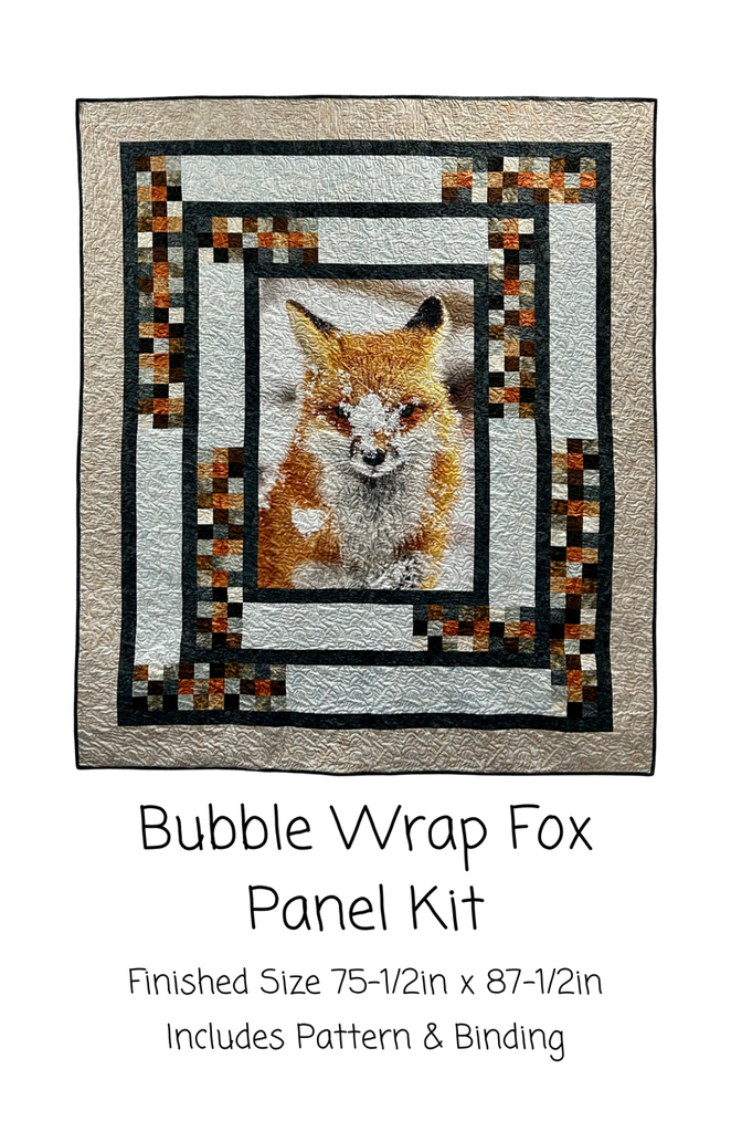 Bubble Wrap Fox, 75 1/2 x 85 1/2, Includes Pattern