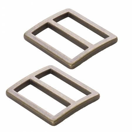 Slider Flat Widemouth 1in Antique Brass, 2pc