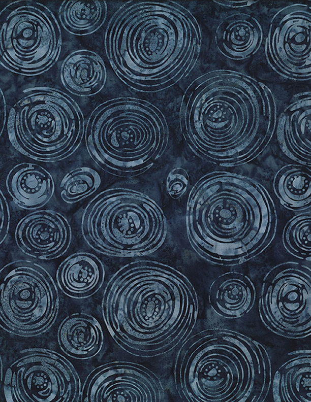 Circle Swirls Dark Blue