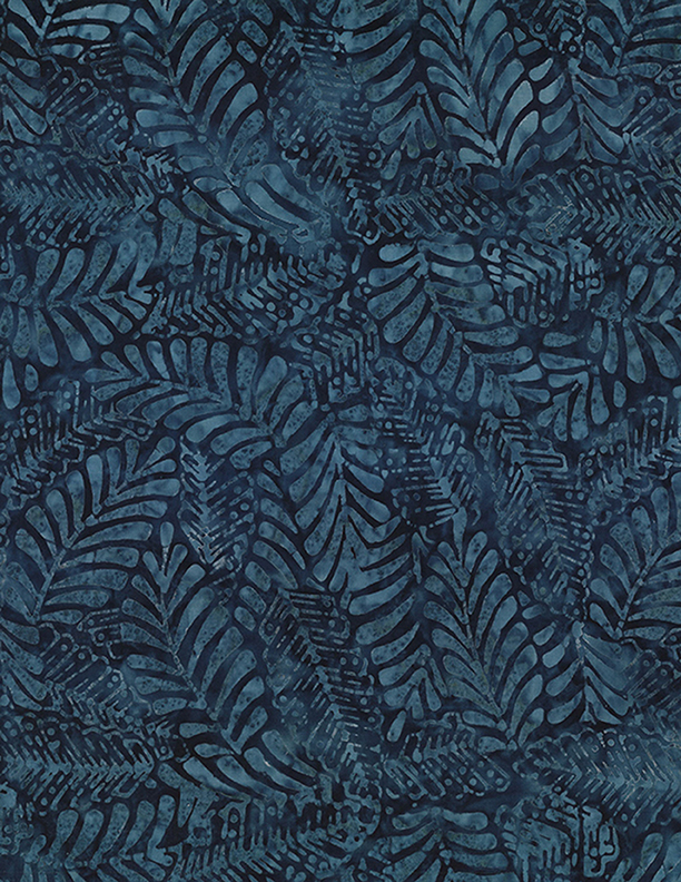 Large Leaves Dark Blue