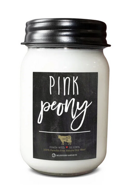 13oz Farmhouse Mason Jar Pink Peony