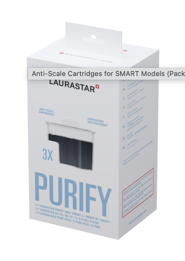 ANTI-SCALE CARTRIDGES FOR SMART MODELS - PACK OF 3