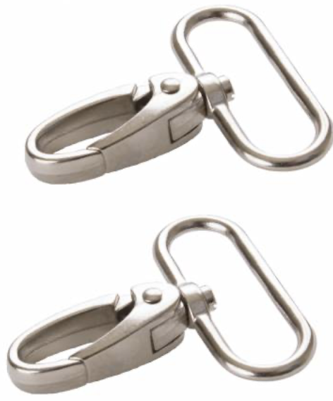 2 Swivel Hooks, 1.5" Nickel