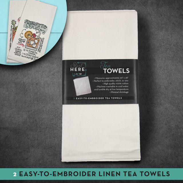 Tea Towel White 2pk