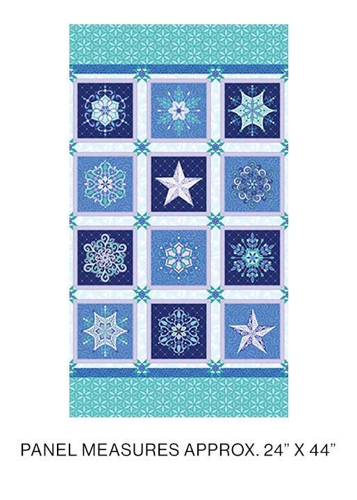 Snowflake Panel Blue 24" x 44"