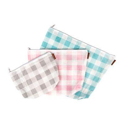 Gingham Mesh Project Bag Set