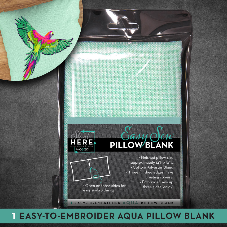 Pillowcase Aqua 14" x 14"