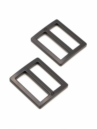 Slider Widemouth Flat 1in Black Metal, 2pc