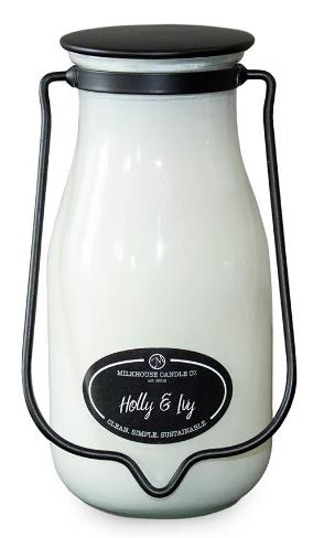 Large Milkbottle Holly & Ivy