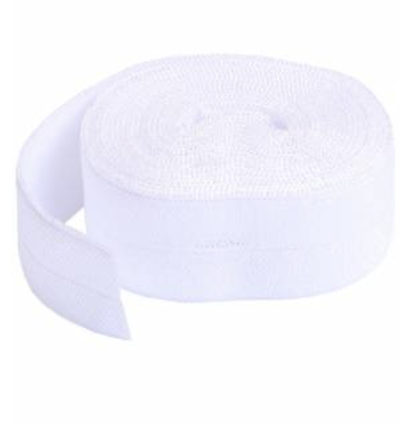 Fold-over Elastic 3/4in x 2yd White