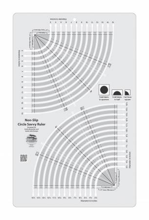 Circle Savvy 11-3/4in x 18-1/2in Quilt Ruler