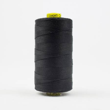 Spagetti Solid 12wt Cotton Thread 400m Black