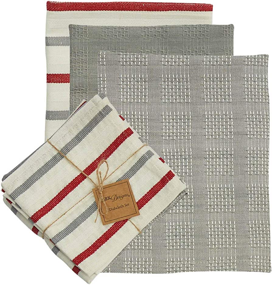 Farm Yard 3 Dishtowel/1 Dishcloth Set