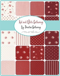 Fabrics / Red and White Gatherings by Primitive Gatherings for Moda