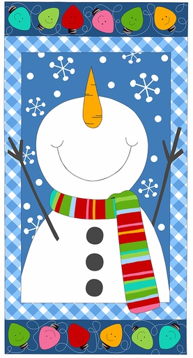 [A-158-B] Blue Snowman Panel