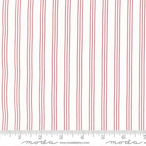 [55296-11] Lighthearted Stripe Cream Red