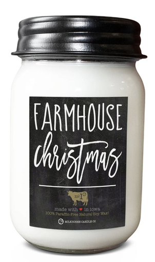[202309000217] 13oz Farmhouse Mason Jar Farmhouse Christmas