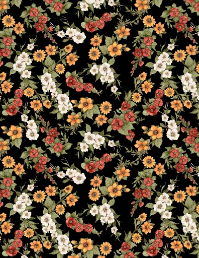 [39814-913] Floral Black