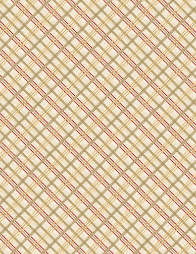 [39816-135] Diagonal Plaid Cream