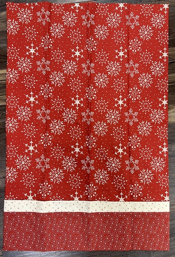 [202310000255] Red Snowflakes Pillowcase Kit, Includes pattern