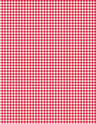 [39161-133] Mini Gingham White/Red