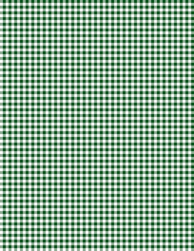 [39161-177] Mini Gingham White/Dark Green