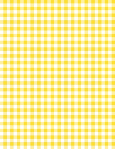 [39162-155] Gingham White/Bright Yellow