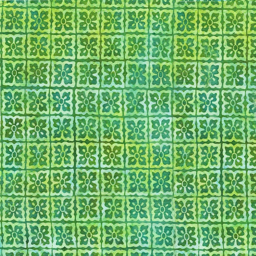 [112341830] Multi Green Yellow Glacier Square Floral