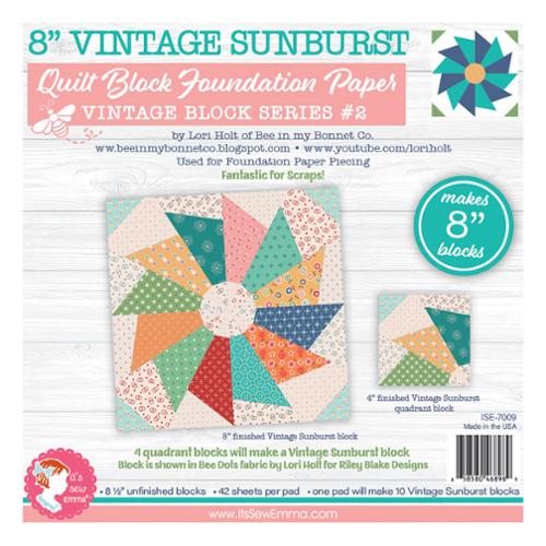 [ISE-7009] 8" Vintage Sunburst Foundation Paper