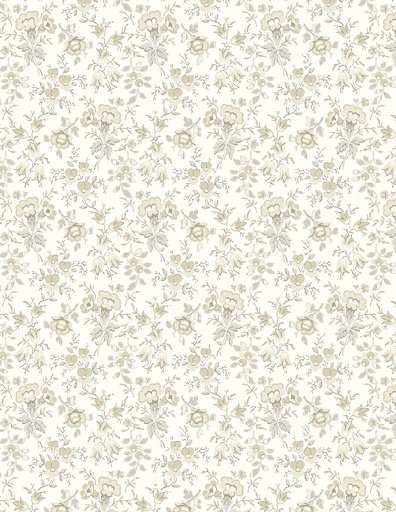 [98735-112] Flowers and Buds Cream/Tonal