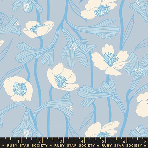 [RS5133-12] Water Flowers Water Blue