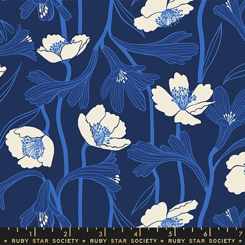 [RS5133-14] Water Flowers Navy