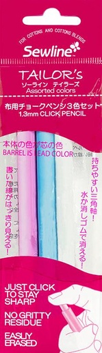 [FAB50075] Sewline Fabric Pencil 1.3mm Asst 3ct