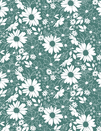 [29202-414] Teal Floral Toile