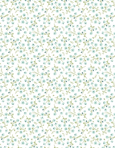 [29203-147] Teal Small Floral