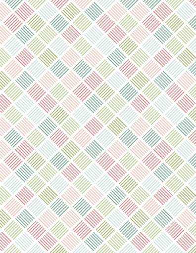 [29207-137] White/Multi Diagonal Stripes