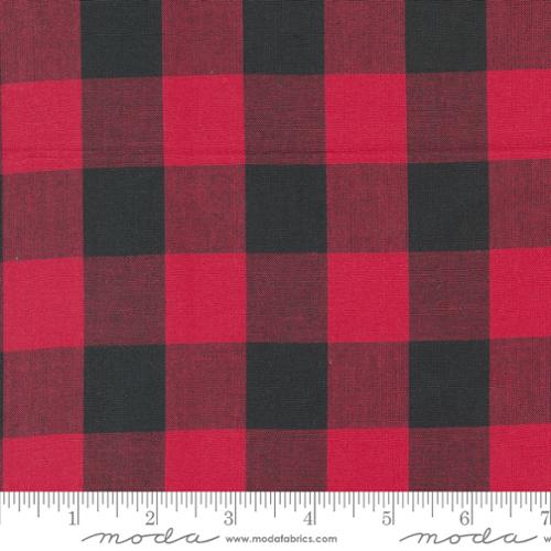 [12218-20] Woven Red Black Plaid