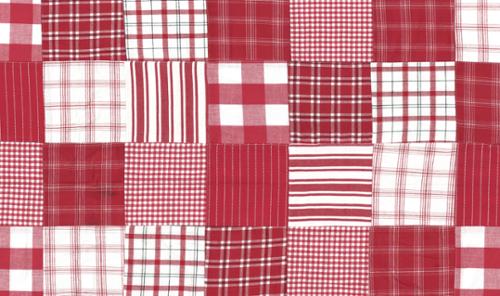 [12218-36] Woven Red White Patchwork