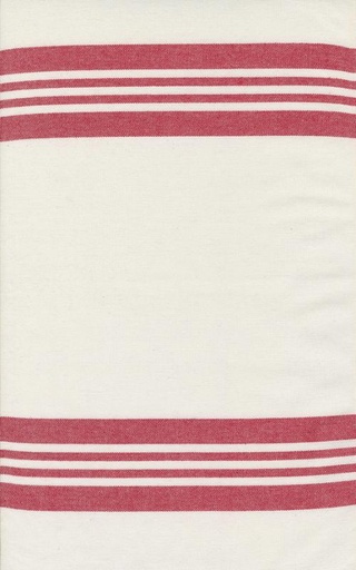 [992-332] 18" Panache Toweling White Red