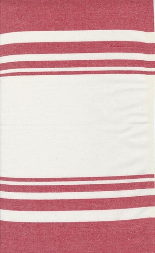 [993-26] 60" Panache Toweling White Red