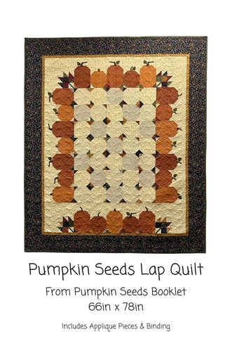 [202405000427] Pumpkin Seeds Lap Quilt Kit, 66" x 78" Includes binding