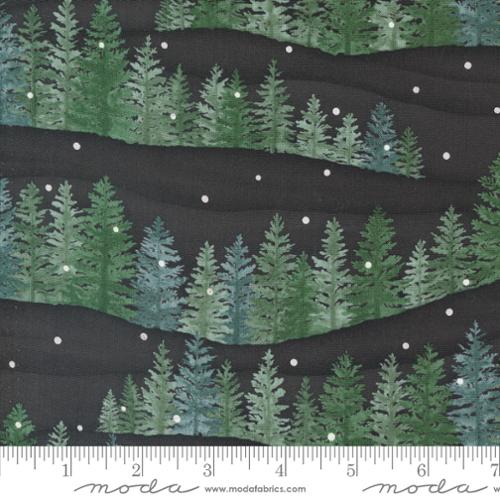 [56091-17] Charcoal Black Winter Tree Line
