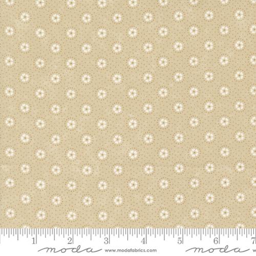 [9752-21] Tan Tonal Daisies & Dots