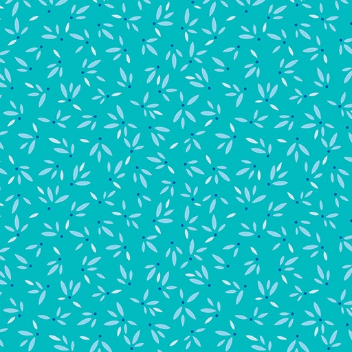 [17054-84] Leaves Turquoise