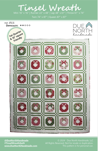 [DNH011] Tinsel Wreath Quilt