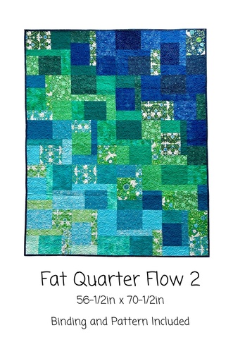 [202407000455] Fat Quarter Flow Kit #2, 56.5" x 70.5" Includes pattern & binding